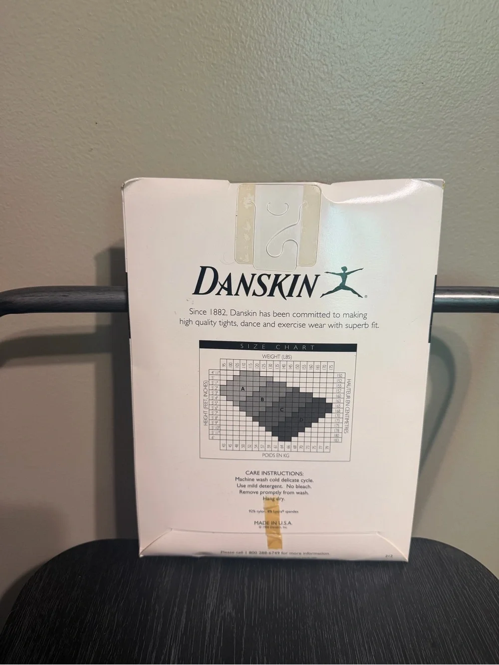 Vintage Danskin Dance Footed Support Tights Style 212 Toast Size A NOS